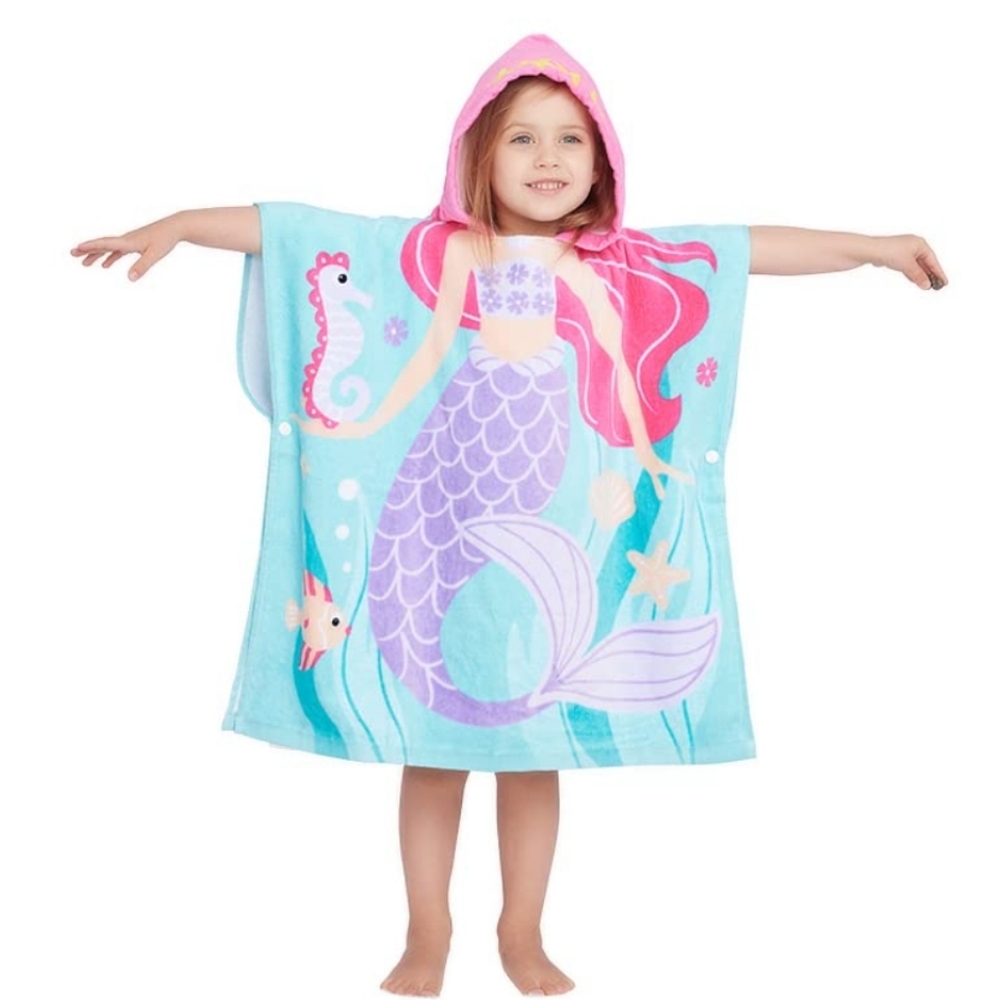 Modern. Southern. Home.™Kids Mermaid Hooded Beach Towel. Better quality.